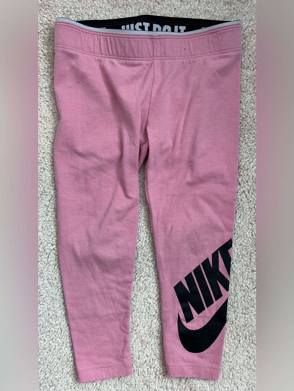 Nike Pink Girls' Leggings with Black Logo